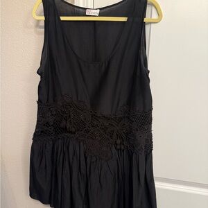Red Valentino Unique Black Sleeveless Top